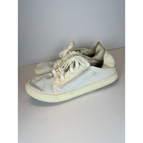 Olukai Women's 20379-4R4R Size 8.5 White Pehuea Li Sneakers Shoes Lace Up EUC - Picture 3 of 10